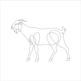 Goat One-Line Goat Drawing Guide: Easy and Fun Art Practice for All Ages