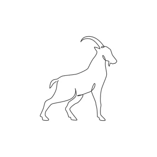 Goat Goat in One Line: An Easy Animal Drawing Project for Beginners