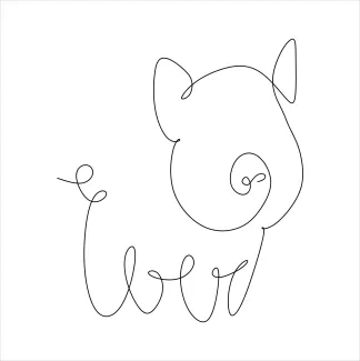 Pig One-Line Pig Drawing: Quick and Easy Sketching of Farm Animals