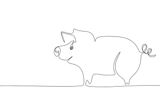 Pig Easy One-Line Pig Drawing: Farm Animal Art for Beginner Sketching Practice