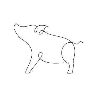 Pig Simple Pig Drawing in One Line: Build Drawing Confidence with a Friendly Farm Animal