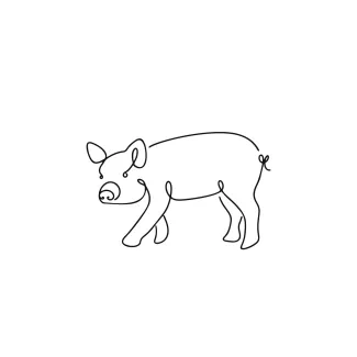 Pig Easy One-Line Pig Drawing: Farm Animal Art for All Ages and Skill Levels