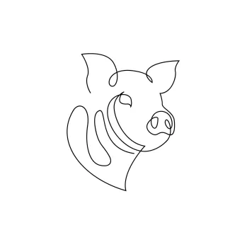 Pig Easy Pig Drawing in One Line: A Friendly Animal for Everyday Art Practice