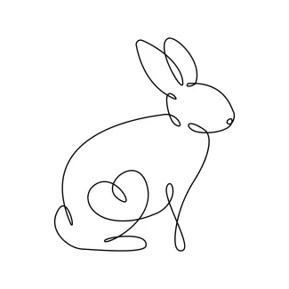 Bunny One-Line Bunny Drawing for Beginners: Simple Animal Art for Relaxed Practice