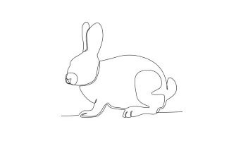Rabbit Easy Rabbit Drawing in One Line: Simple and Fun Practice for All Ages