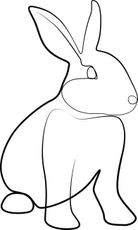 Rabbit One-Line Rabbit Drawing for Kids: Learn Animal Art the Easy and Fun Way