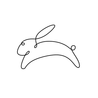 Rabbit One-Line Rabbit Drawing for All Ages: Practice Curves and Simplicity