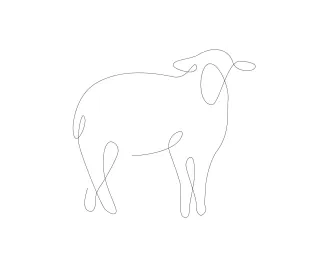 Sheep One-Line Sheep Drawing: Build Drawing Skills with Easy Animal Forms