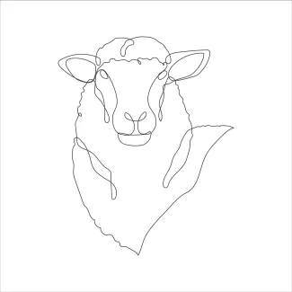 Sheep One-Line Sheep Drawing for Beginners: Easy Farm Animal Art to Build Drawing Skills