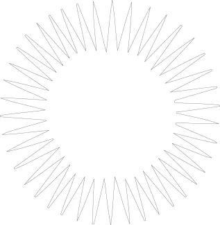 Sea urchin line drawing with natural round body and spines