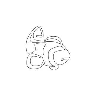 Adorable Clown Fish Drawing in One Line: Build Basic Fish Shapes with Confidence