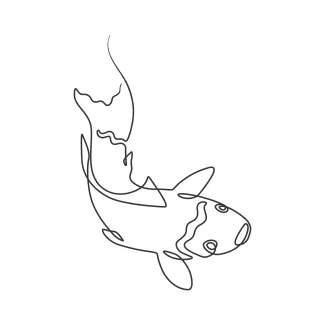 One-Line Carp Drawing: Learn to Sketch Long-Form Shapes with Simplicity