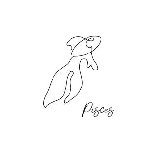 Fish One-Line Drawing of a Fish: Easy Practice for Smooth and Simple Shapes