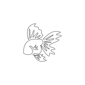 Adorable goldfish One-Line Adorable Goldfish Drawing: Learn Basic Curves with a Happy Fish Design