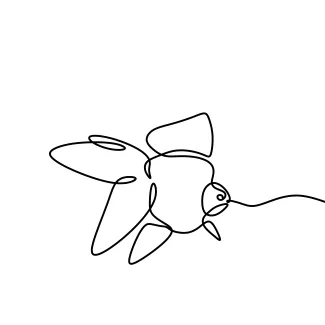 Gold fish Goldfish Drawing in One Line: Learn Flow and Curves with an Elegant Fish Form