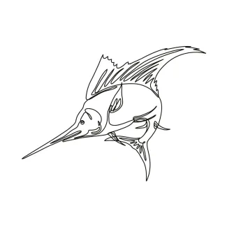Sailfish jumping up Sailfish Jumping in One Line: Learn Speed and Style with an Iconic Ocean Shape