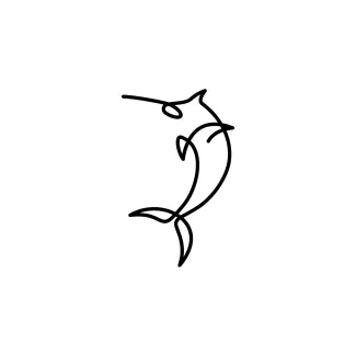 Saw nose shark Sawnose Shark One-Line Drawing: Try Unique Shapes with Simple Tools