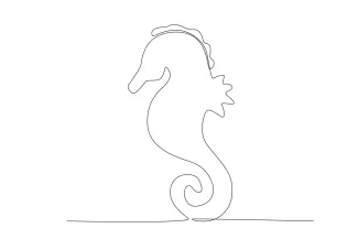Seahorse One-Line Seahorse Drawing: Learn Shape Flow with Ocean-Inspired Art