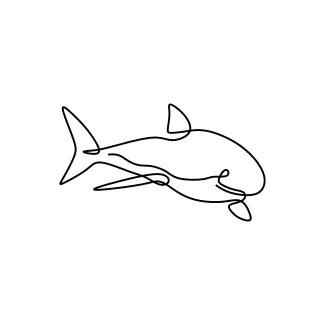 Shark fish Draw a Shark Fish in One Line: Explore Powerful Ocean Shapes with Simplicity