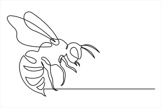 One Line Honey Bee Art: Build Skills with Nature-Themed Drawing
