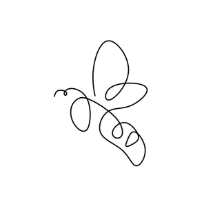 "Minimalist Bee Sketch: Illustrating Motion and Precision with One Line Art"