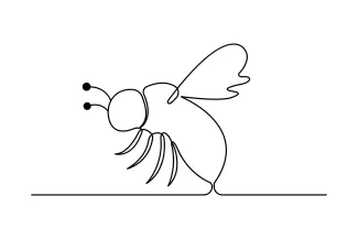 "One Line Bee Sketch: Illustrating Motion and Function with Minimalist Techniques"