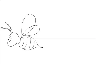 Curved Line Honey Bee Drawing: Learn Proportions with Insects