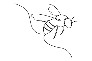 Minimalist Bee One Line Drawing: Express Nature With Less