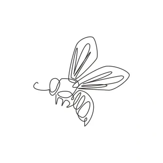 Bee Cute Cute Bee One Line Drawing That Makes Learning to Draw Fun and Easy
