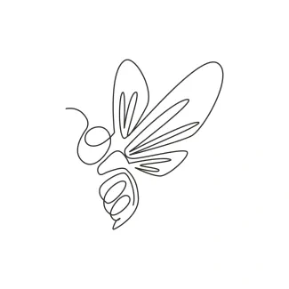 Bee Quick and Easy One Line Bee Drawing for All Ages and Skill Levels