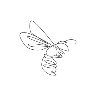Bee Cute Fun and Friendly Bee Drawing with One Line for Kids and Beginners