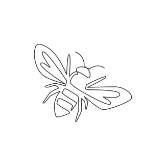 One Line Drawing of a Bee That’s Fun and Easy for Beginners