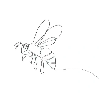 Honey Bee Try a One Line Honey Bee Sketch to Boost Creativity and Focus