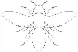 Honey Bee Draw a Honey Bee with One Line: Simple Art for Busy Hands