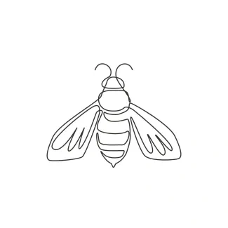 Bee Cute Cute Bee One Line Drawing That Makes Art Easy for Everyone