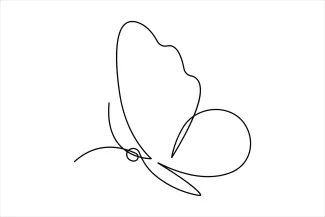 Butterfly One Line Butterfly Drawing for All Ages: A Simple and Relaxing Art Practice