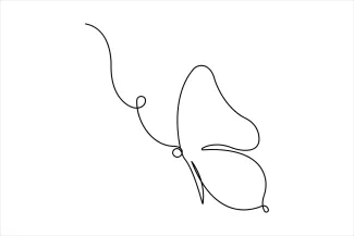 Butterfly One Line Art of a Butterfly: Practice Shape and Balance in a Fun, Simple Way
