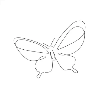 Butterfly Draw a Butterfly with One Line: A Calm and Creative Drawing Activity