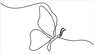 Butterfly Simple Line Butterfly Drawing: Perfect for Practice and Quick Sketching