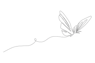 Butterfly Practice Drawing with a One Line Butterfly: Simple Insect Shapes for All Ages