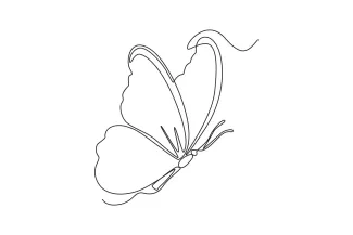 Butterfly Spring Spring Butterfly Drawing Using One Line: A Fun Way to Sketch Insects in Nature