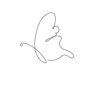 Butterfly Easy Butterfly Sketch Using One Line: Great for Calm, Creative Practice