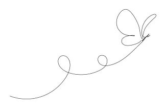 Butterfly Summer Insect Summer Butterfly Drawing in One Line: Learn Insect Shapes with a Seasonal Twist