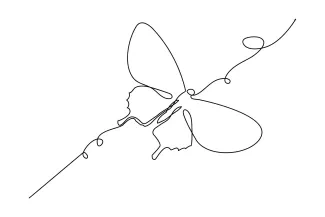 Butterfly Beginner’s One Line Butterfly Art: A Relaxing Way to Draw Nature