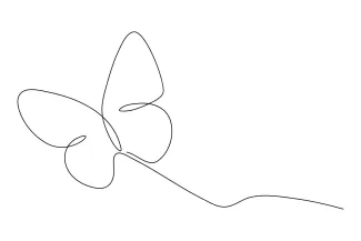 Butterfly Elegant Elegant Butterfly Drawing with a Single Line: A Calm Way to Learn Art Basics