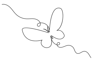 Butterfly Butterfly Line Drawing for Beginners: Use One Line to Create Peaceful Insect Art