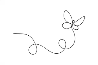 Butterfly One Line Drawing of a Butterfly: Fun, Easy Art for Young Artists