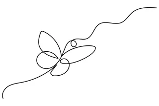 One Line Butterfly Art: Practice Drawing Nature Using Simple Connected Lines