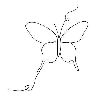 Easy One Line Butterfly Sketch: Nature Drawing for All Ages