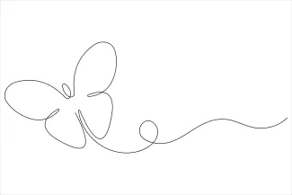 Butterfly Learn to Draw a Butterfly with Simple One Line Art